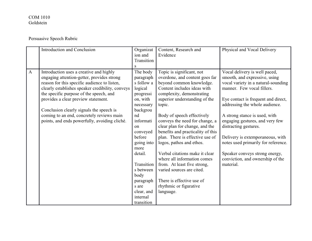 *In Addition to These Categories, Your Grade Will Take Into Account