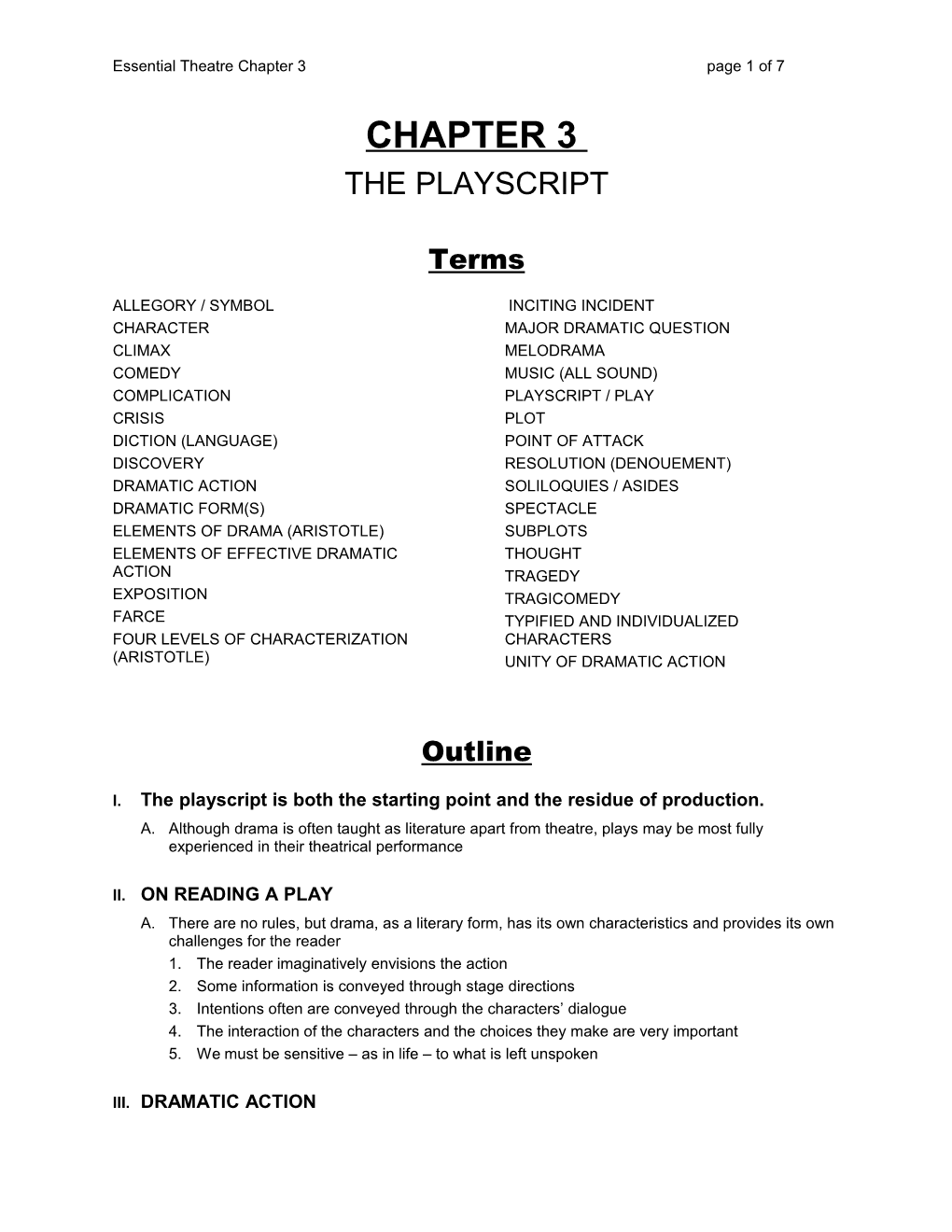Chapter 3 The Playscript:17 Pages