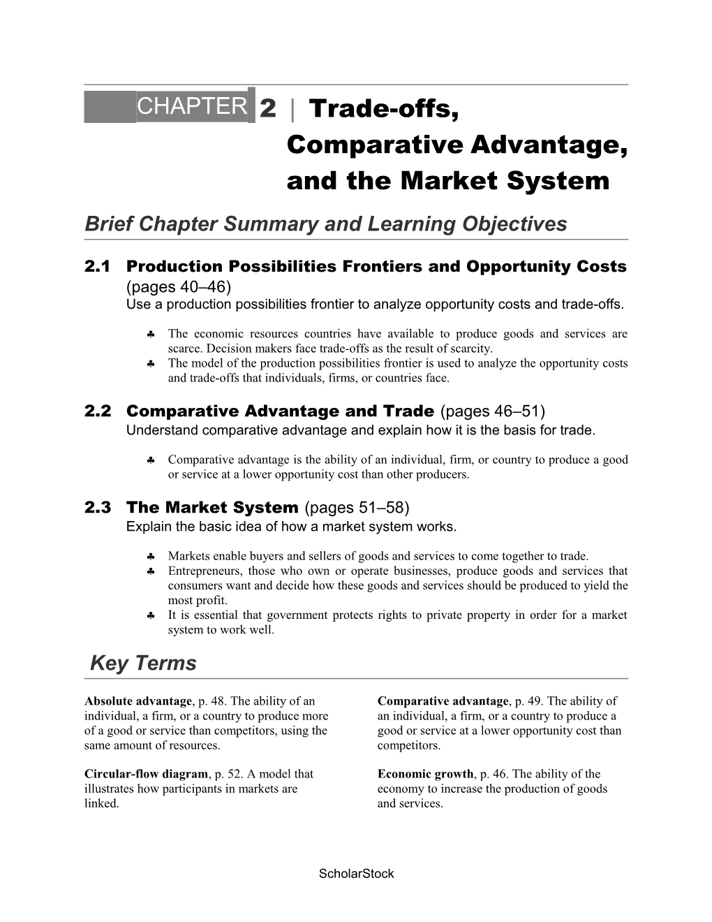 Brief Chapter Summary and Learning Objectives