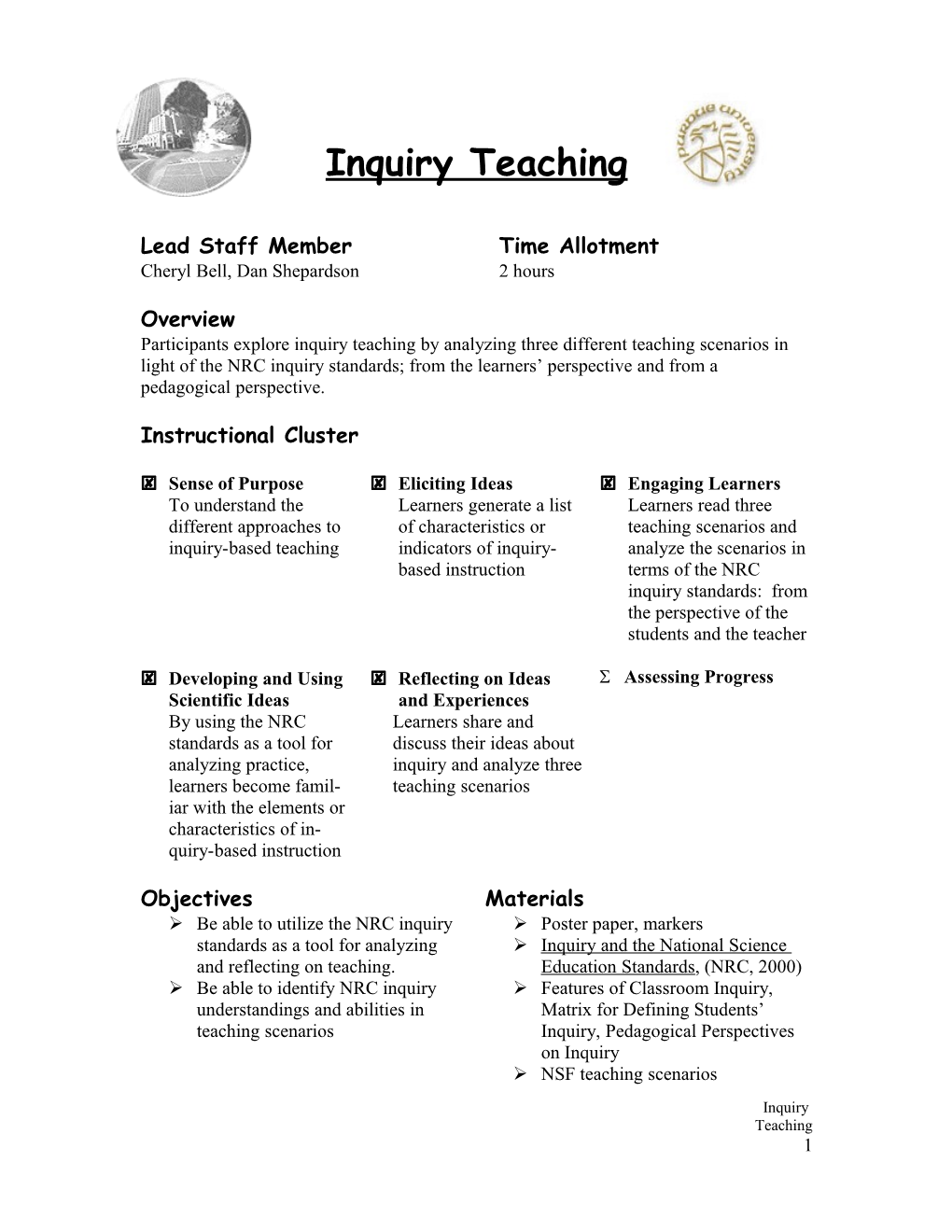 Inquiry Teaching
