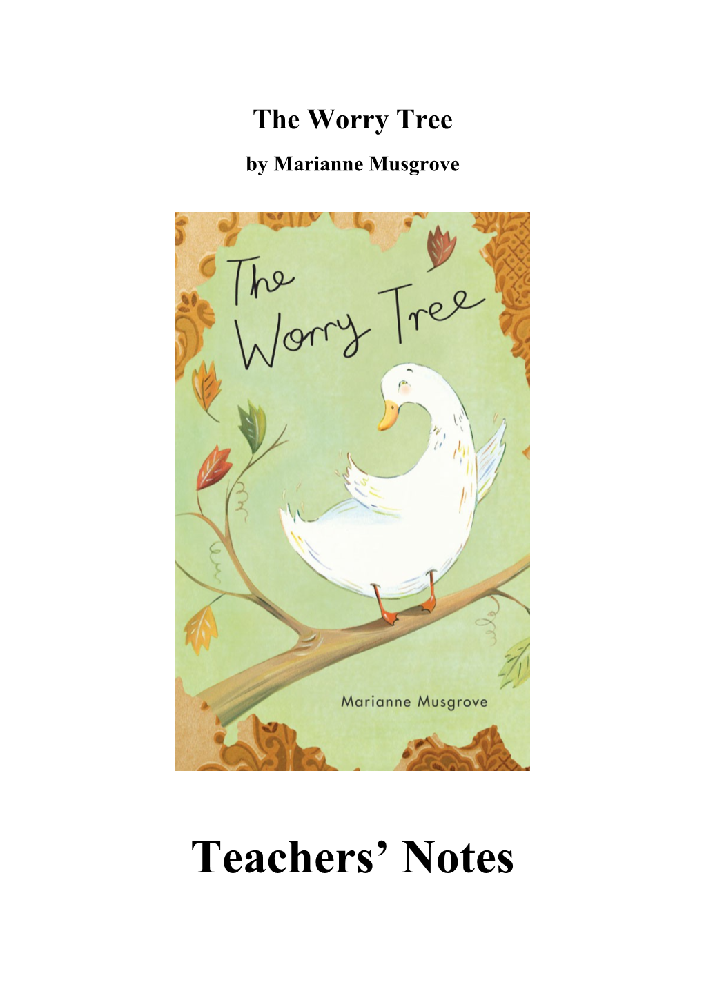 The Worry Tree Teachers Notes