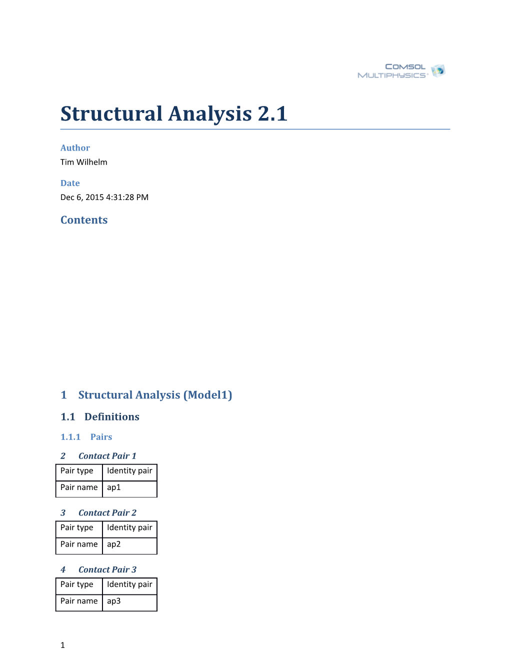 Structural Analysis 2.1
