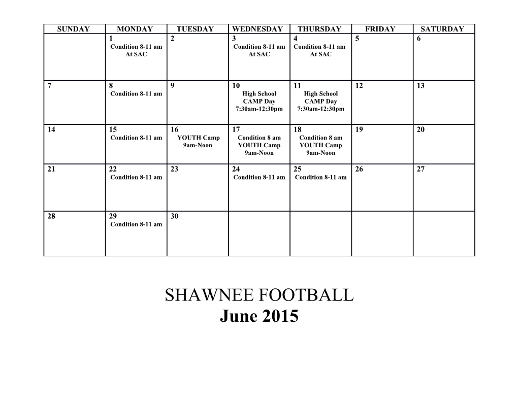 Shawnee Football