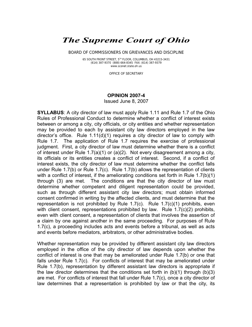 The Supreme Court of Ohio s16