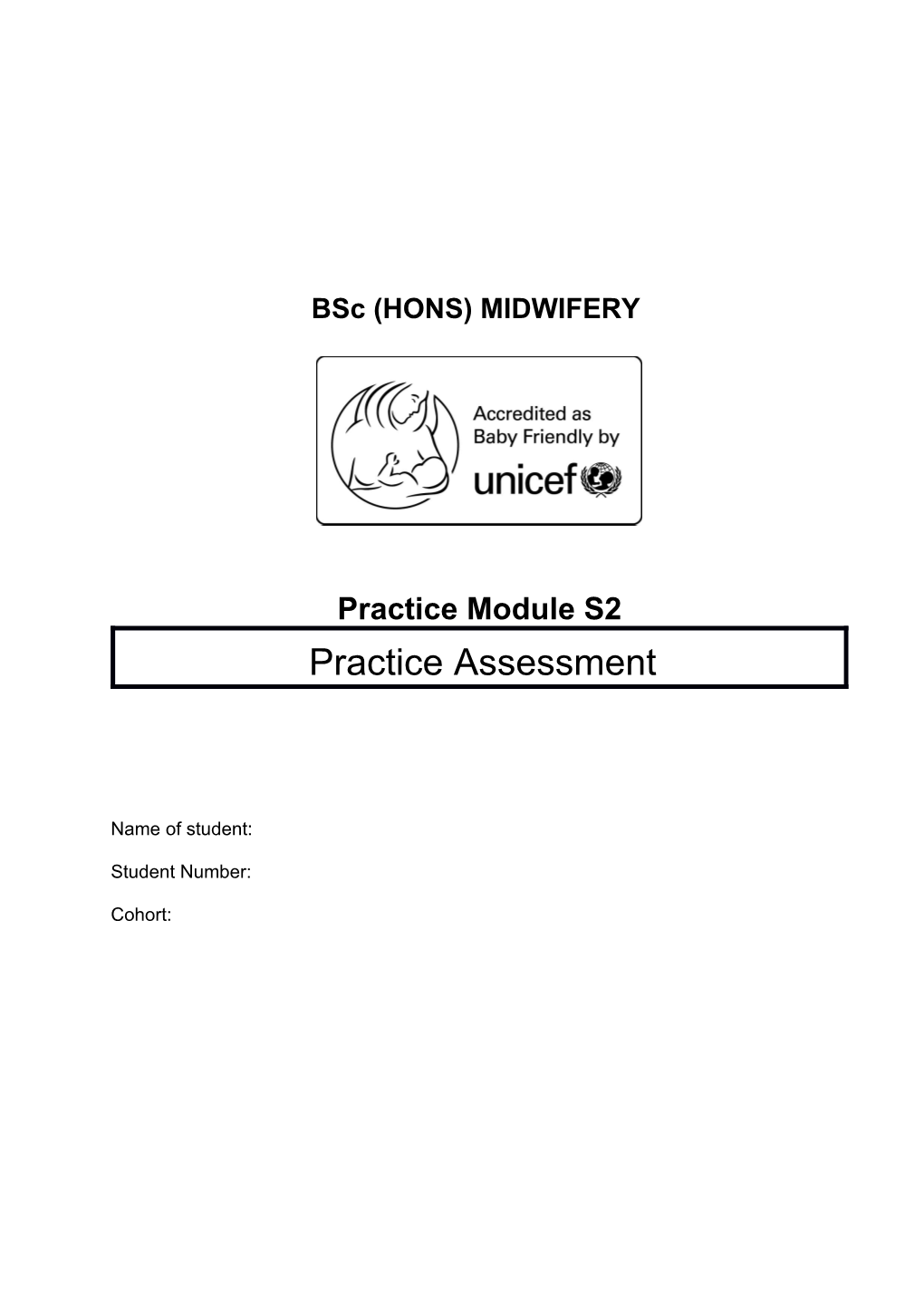 Midwifery Practice Module S2 - Practice Assessment Document