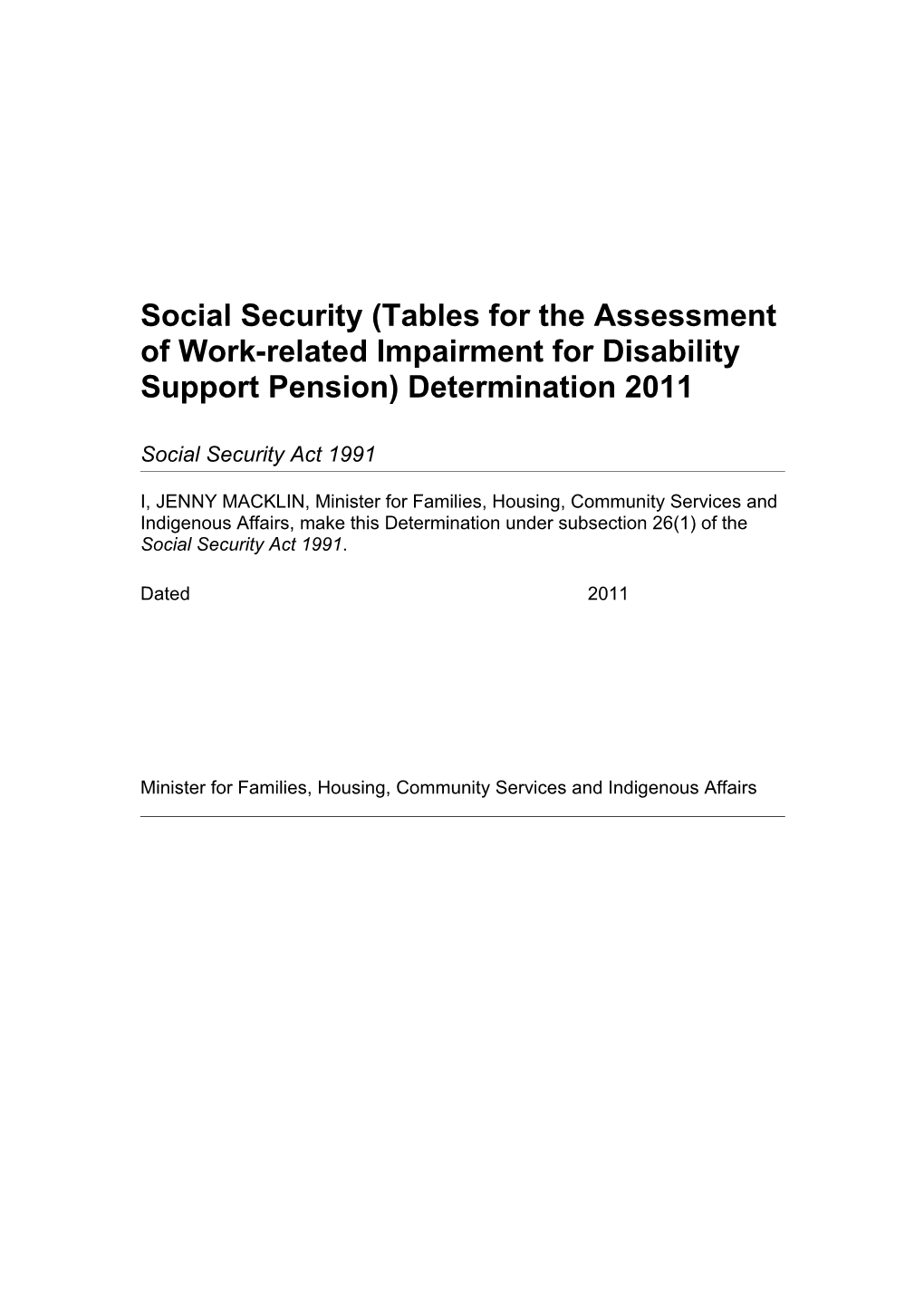 Review of the Tables for the Assessment of Work-Related Impairment For