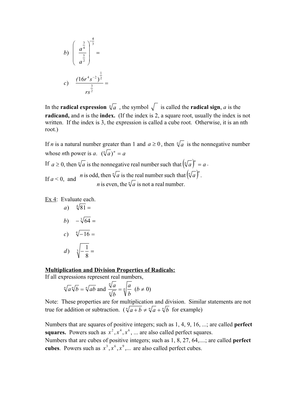 Definition of a Rational Exponent (1)