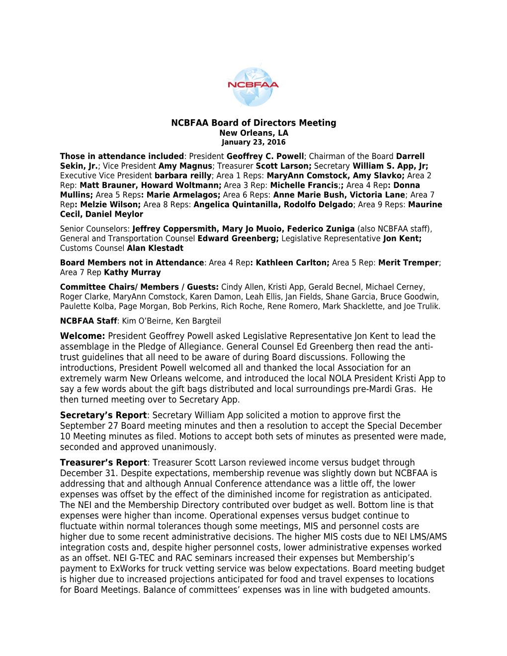 NCBFAA - January 2016 Board Meeting Minutes (00344740-2)