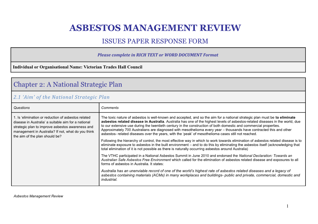 Asbestos Management Review