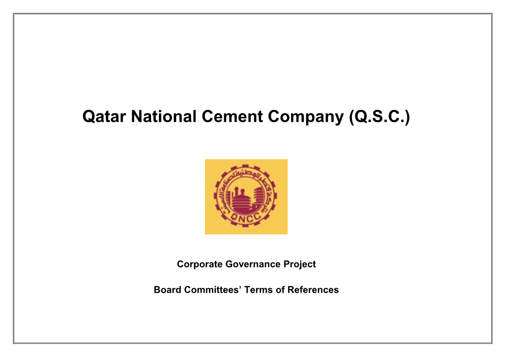 QNCC Board Committees Terms of References