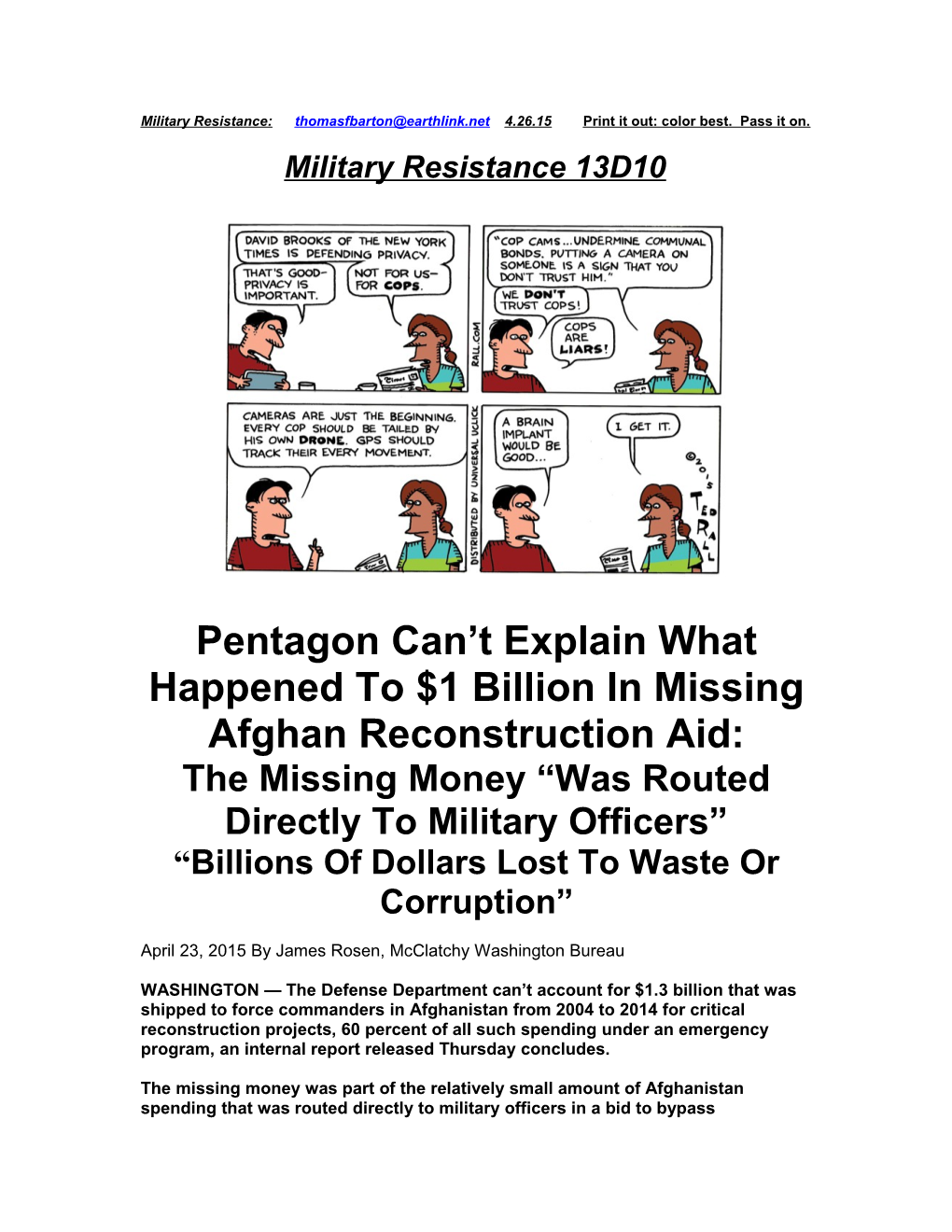 Pentagon Can T Explain What Happened to $1 Billion in Missing Afghan Reconstruction Aid