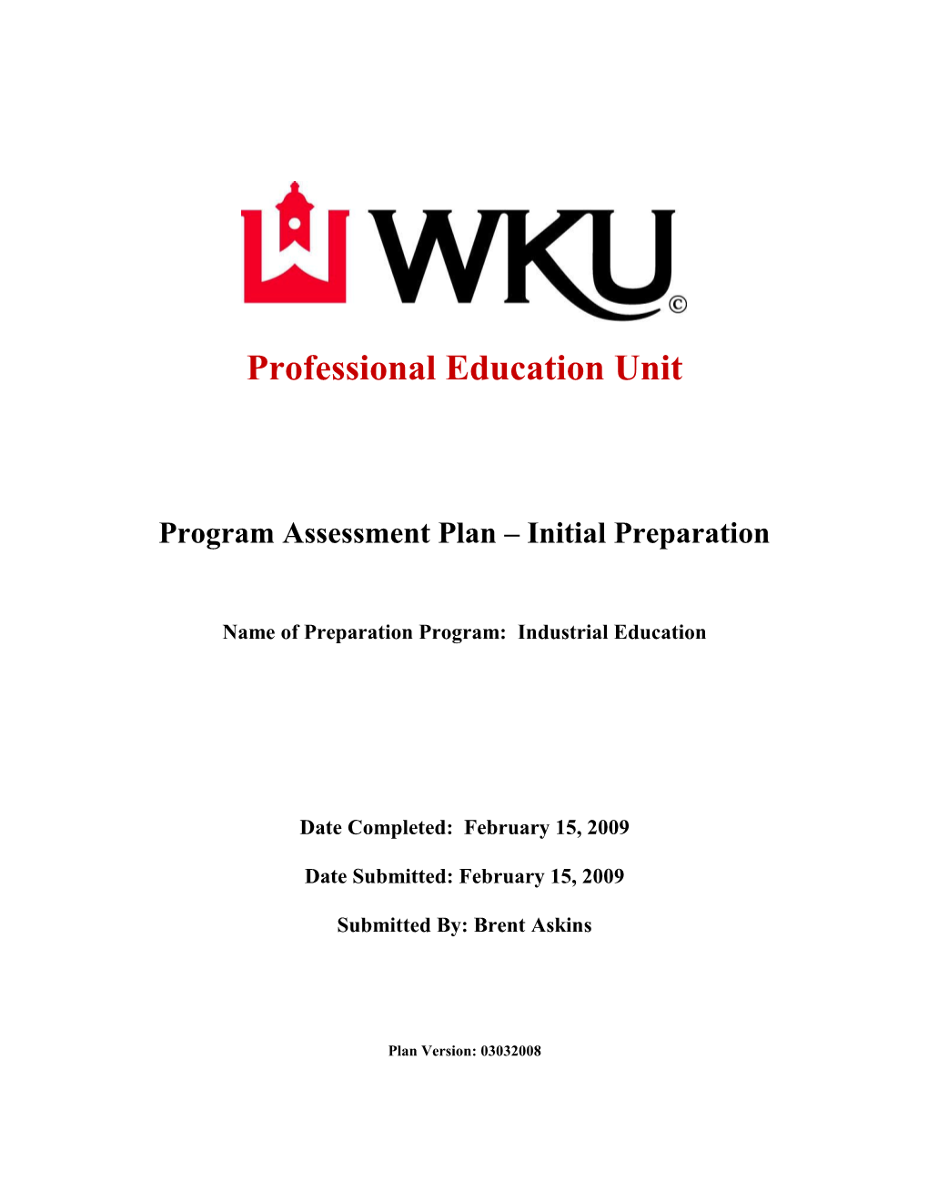 WKU Program Review Document #2