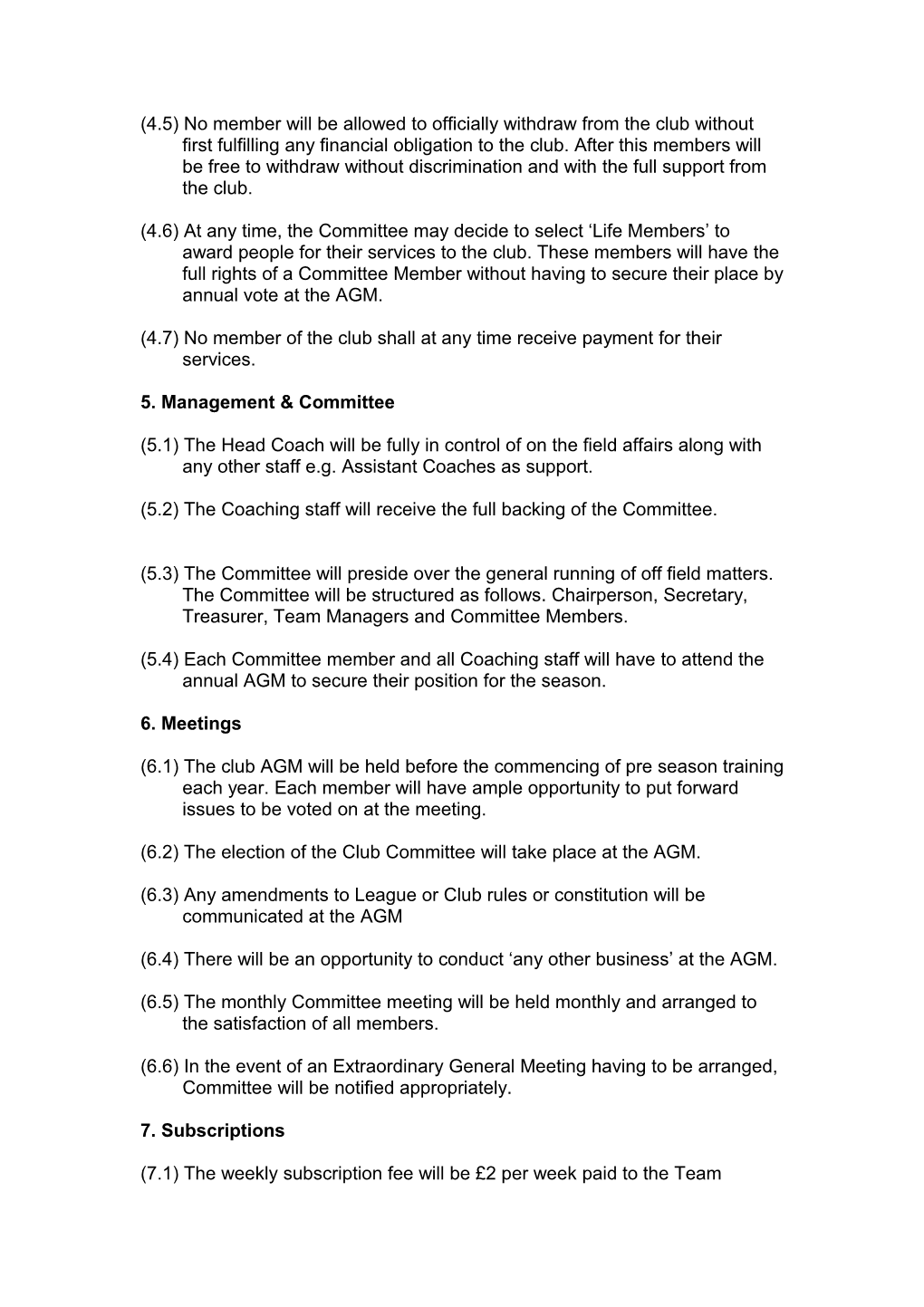 The Constitution and Rules of the Club