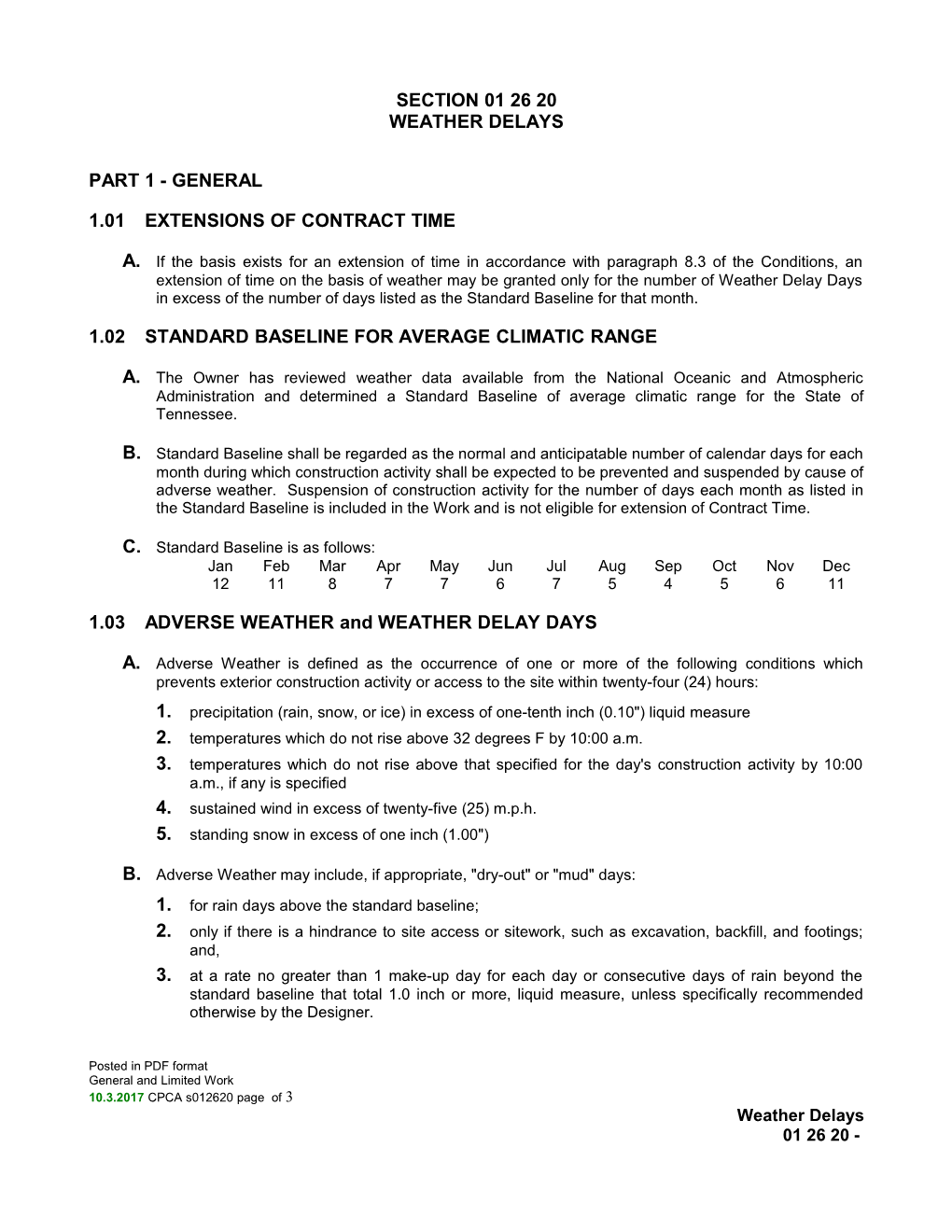 1.02Standard Baseline for Average Climatic Range