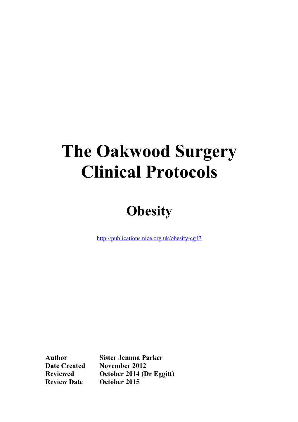 The Oakwood Surgery