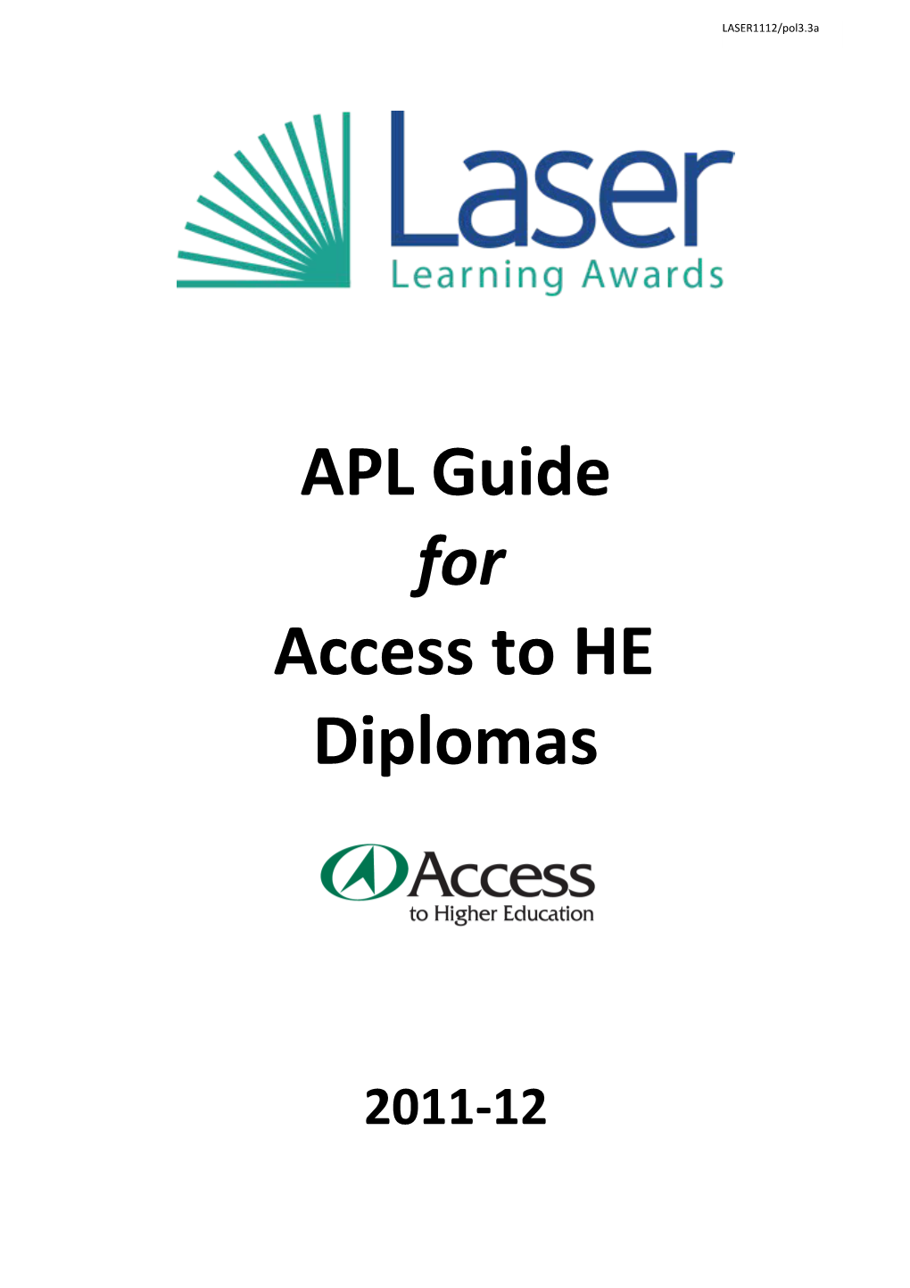 APL Guide for Access to HE Diplomas