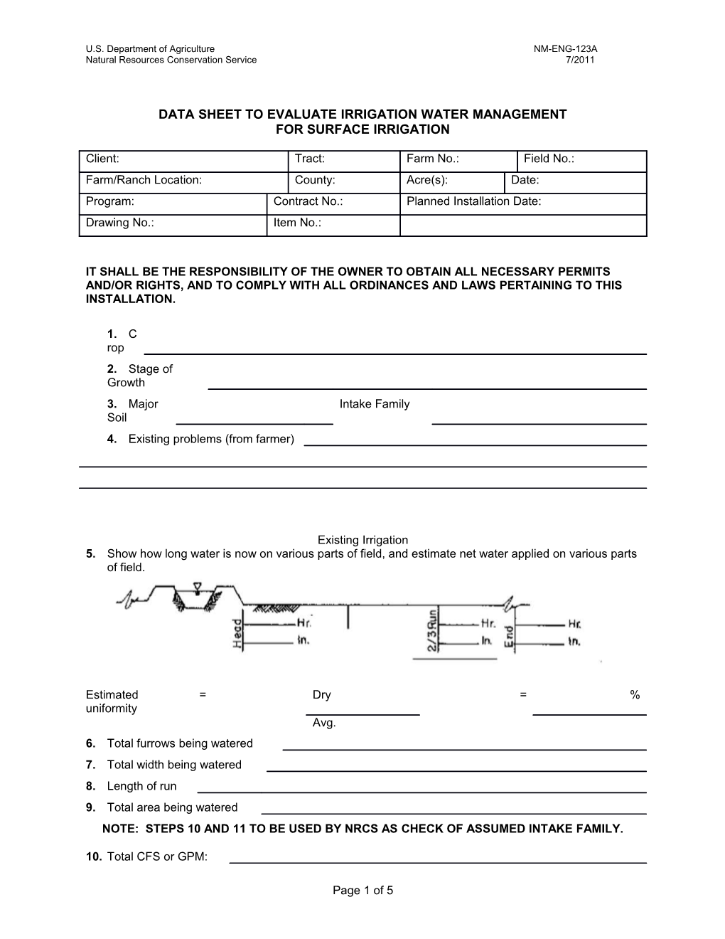 FOTG Section IV - Job Sheet 449A