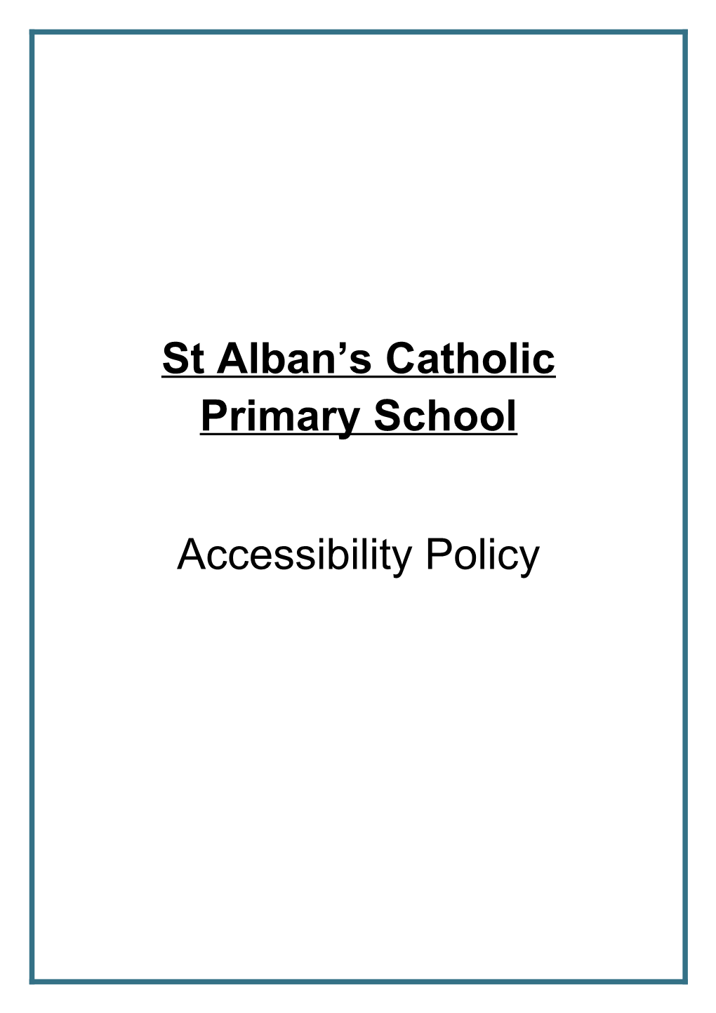 St Alban S Catholic Primary School