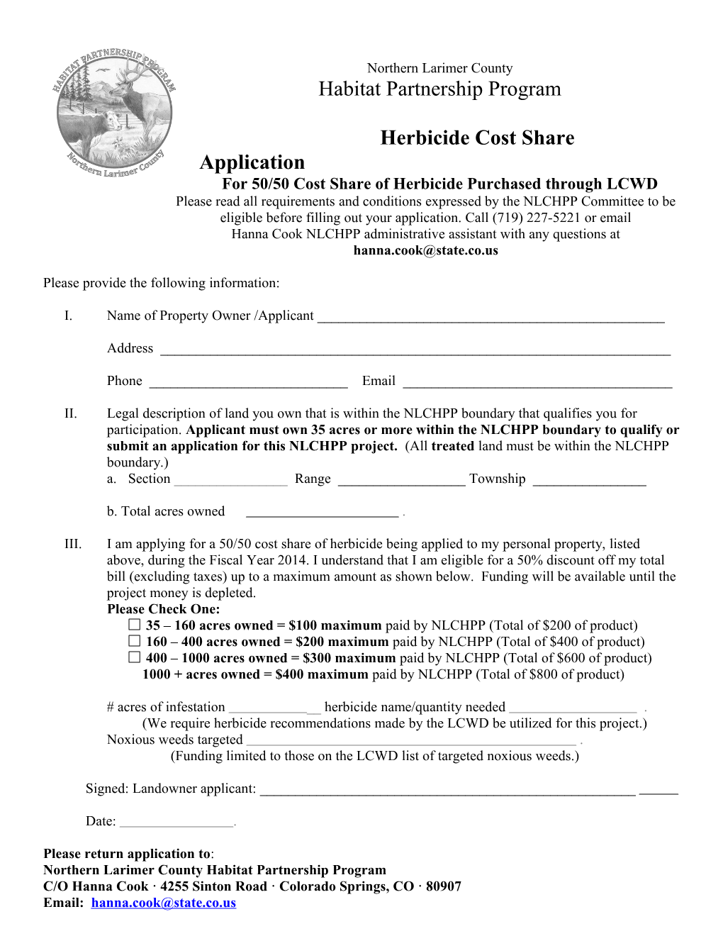 NLC Herbicide Voucher Guidelines and Application