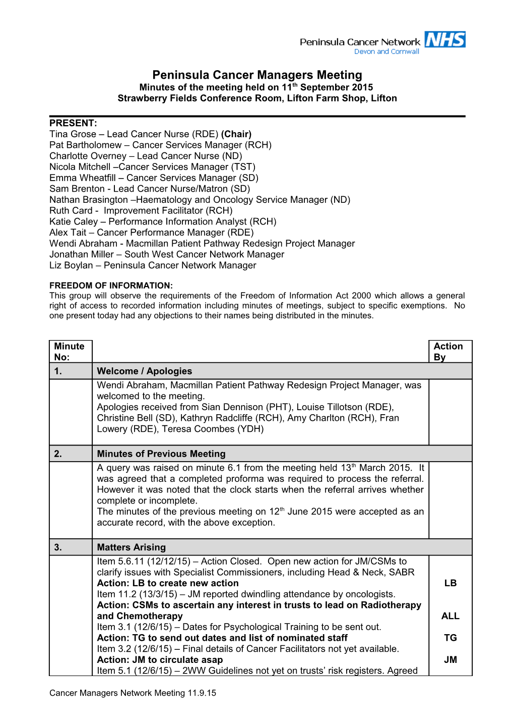 RCHT Information Governance Steering Group (IGSG)