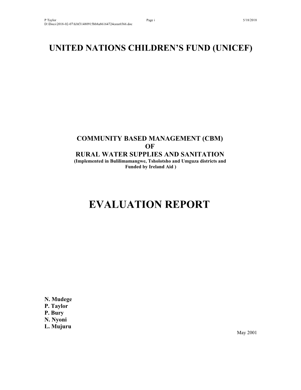 United Nations Children S Fund (Unicef) s2
