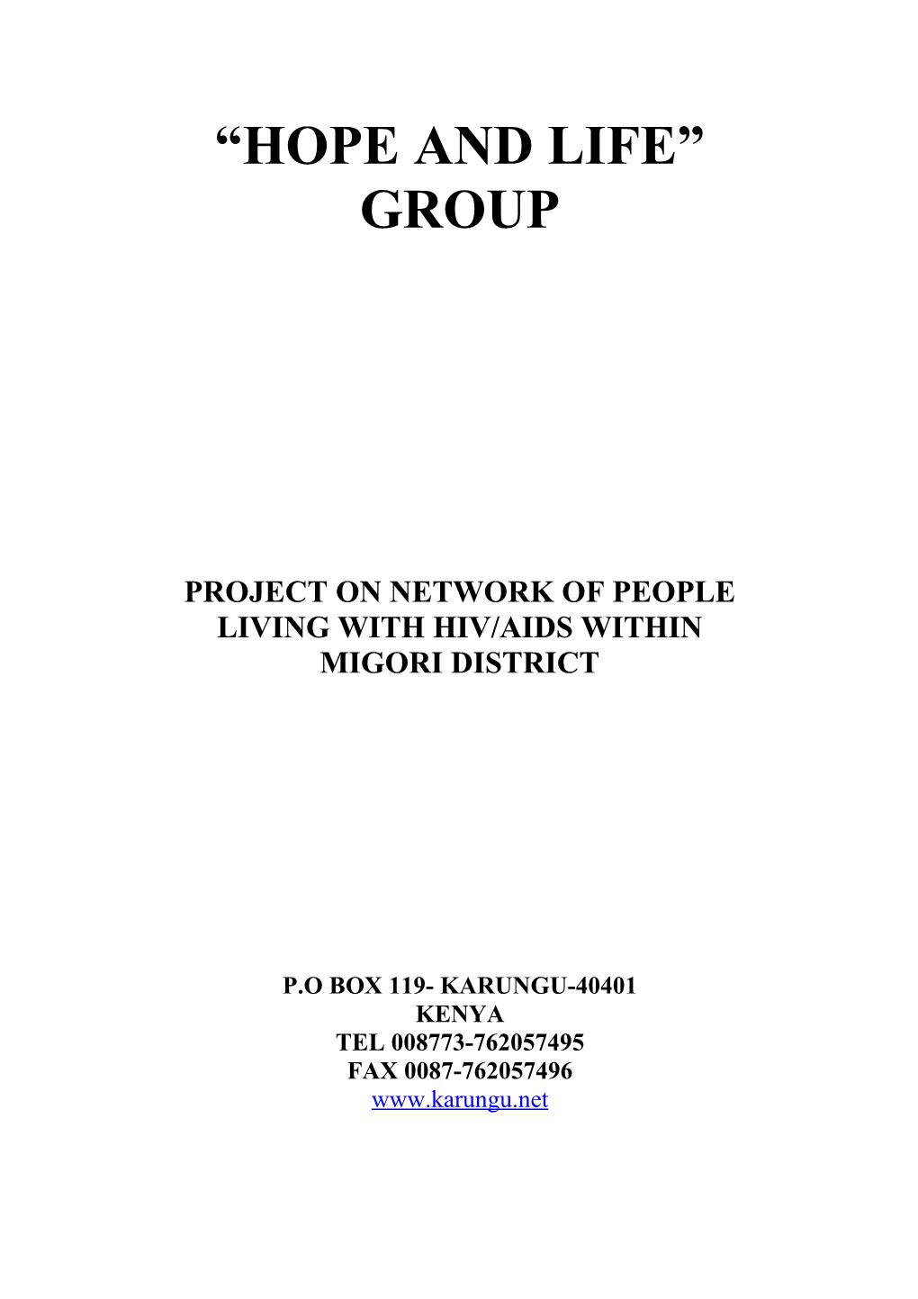 The Project On Prevention And Control Of Hiv/Aids