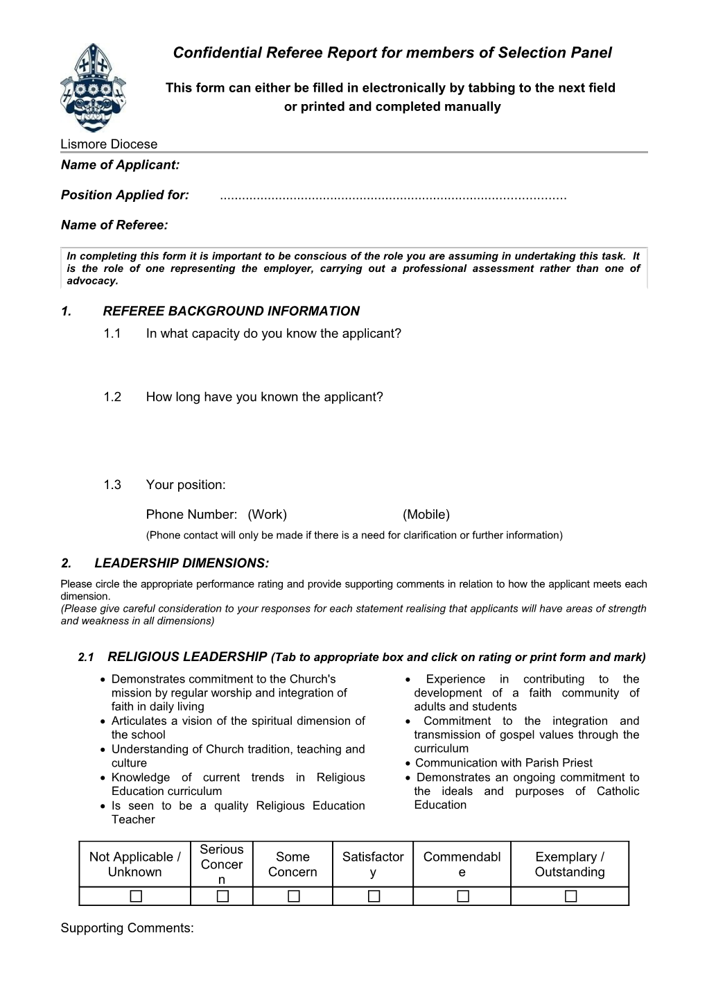 This Form Can Either Be Filled in Electronically by Tabbing to the Next Field