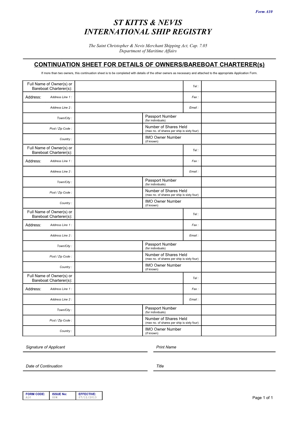 Provisional Certificate of Registry s2