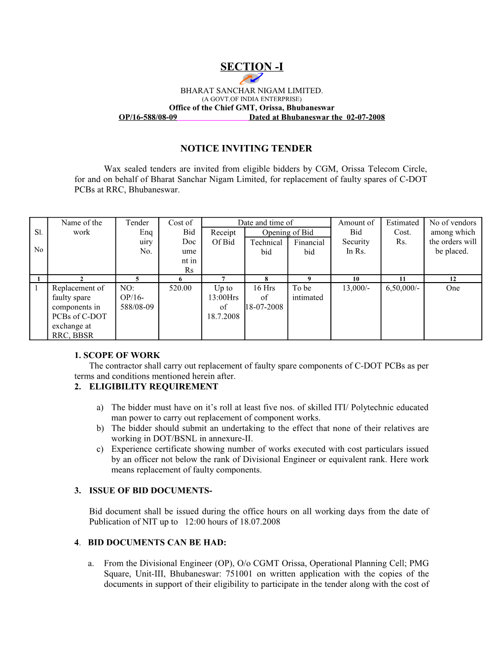 Office of the Chief GMT, Orissa, Bhubaneswar