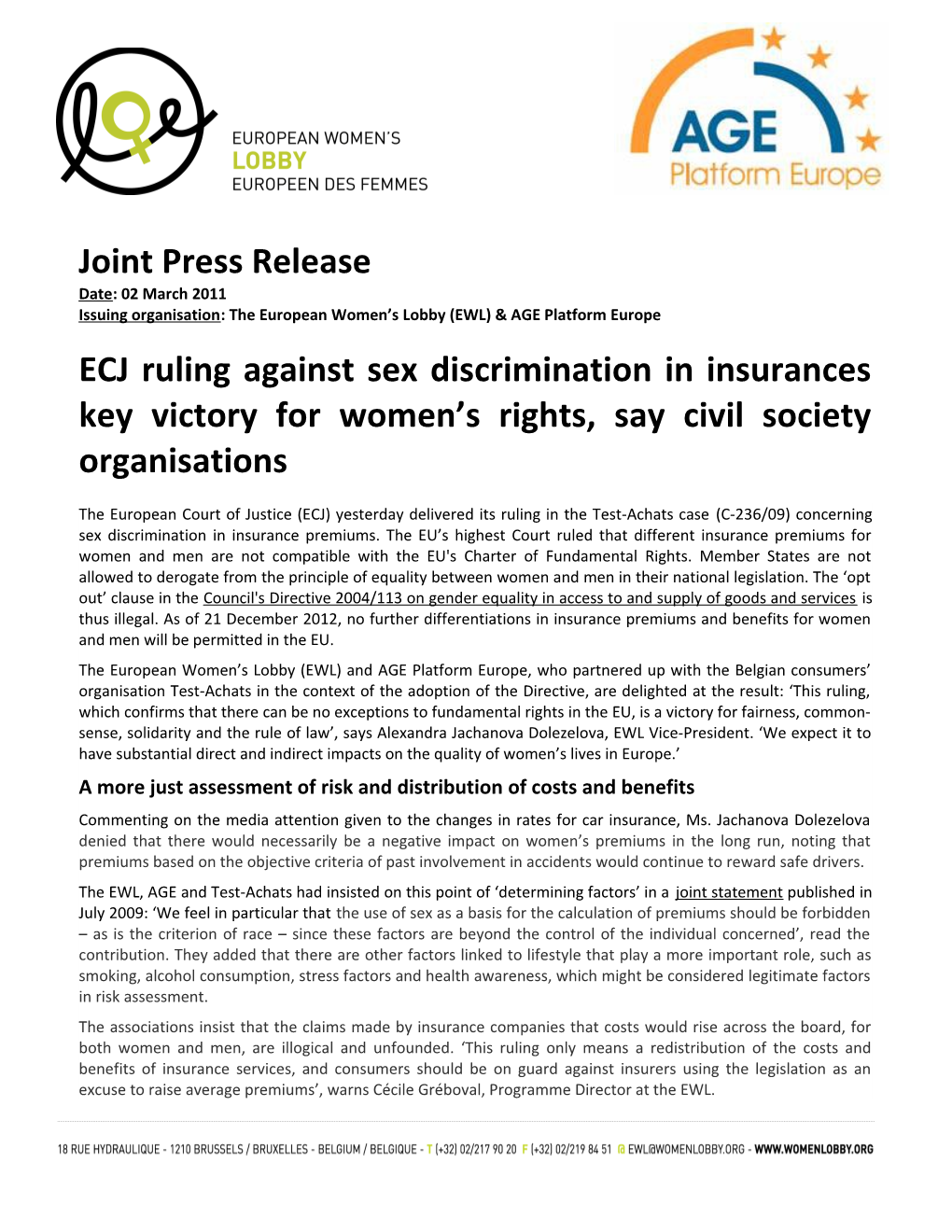 European Women S Lobby Position Paper on Conflict/War and Peace s1