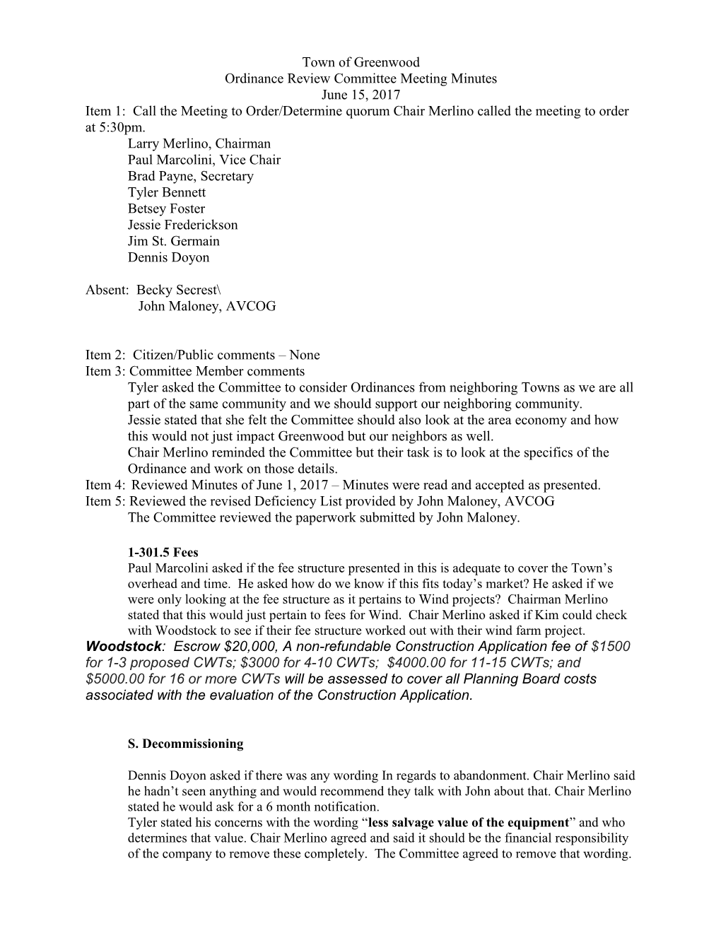 Ordinance Review Committee Meeting Minutes s1