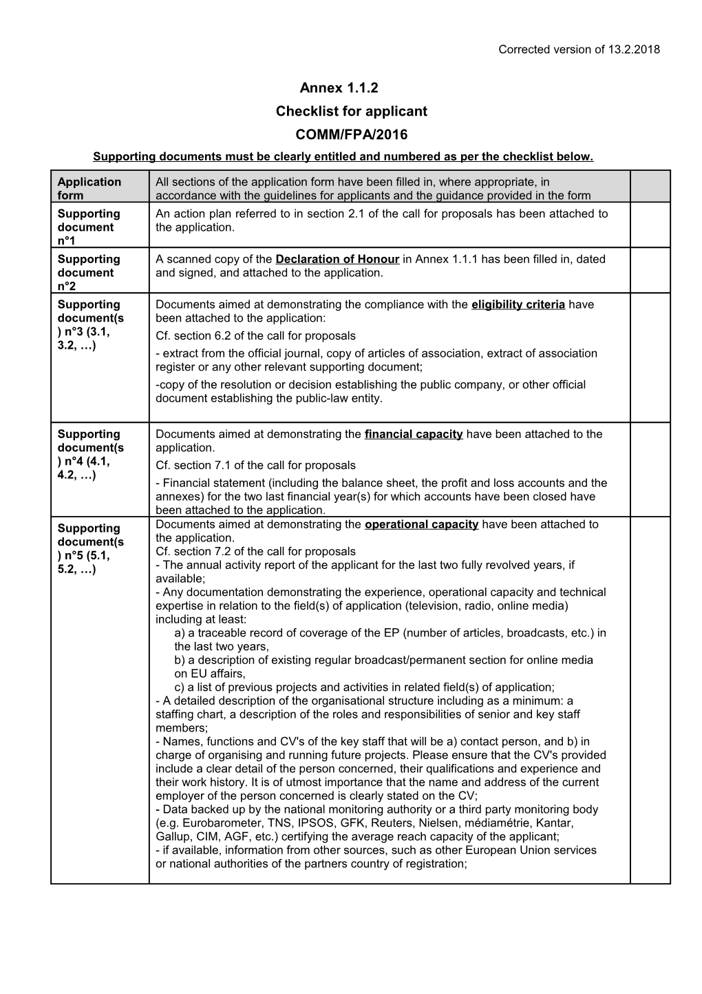 Supporting Documents Must Be Clearly Entitled and Numbered As Per the Checklist Below s1