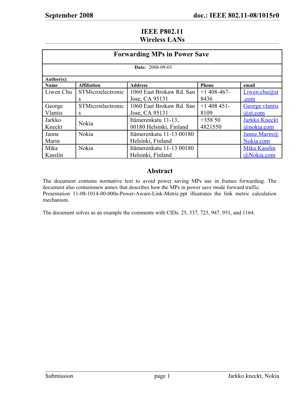 11B.8 Airtime Link Metric Computation Procedures