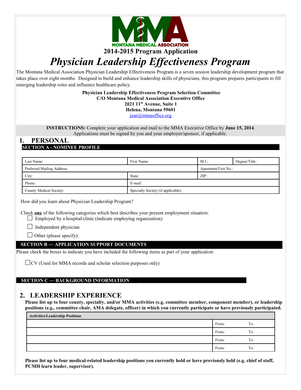 Physician Leadership Effectiveness Program