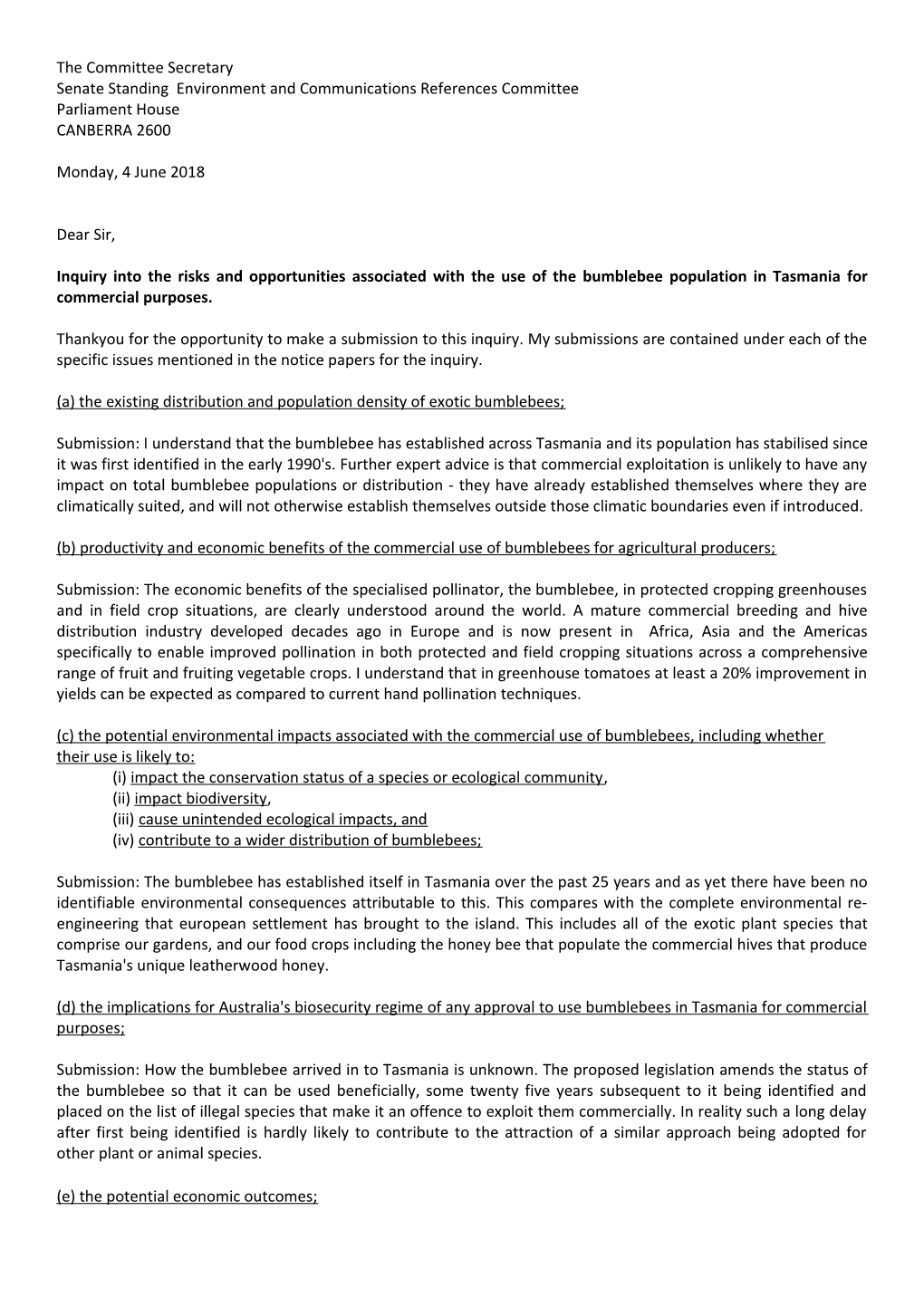 Senate Standing Environment and Communications References Committee