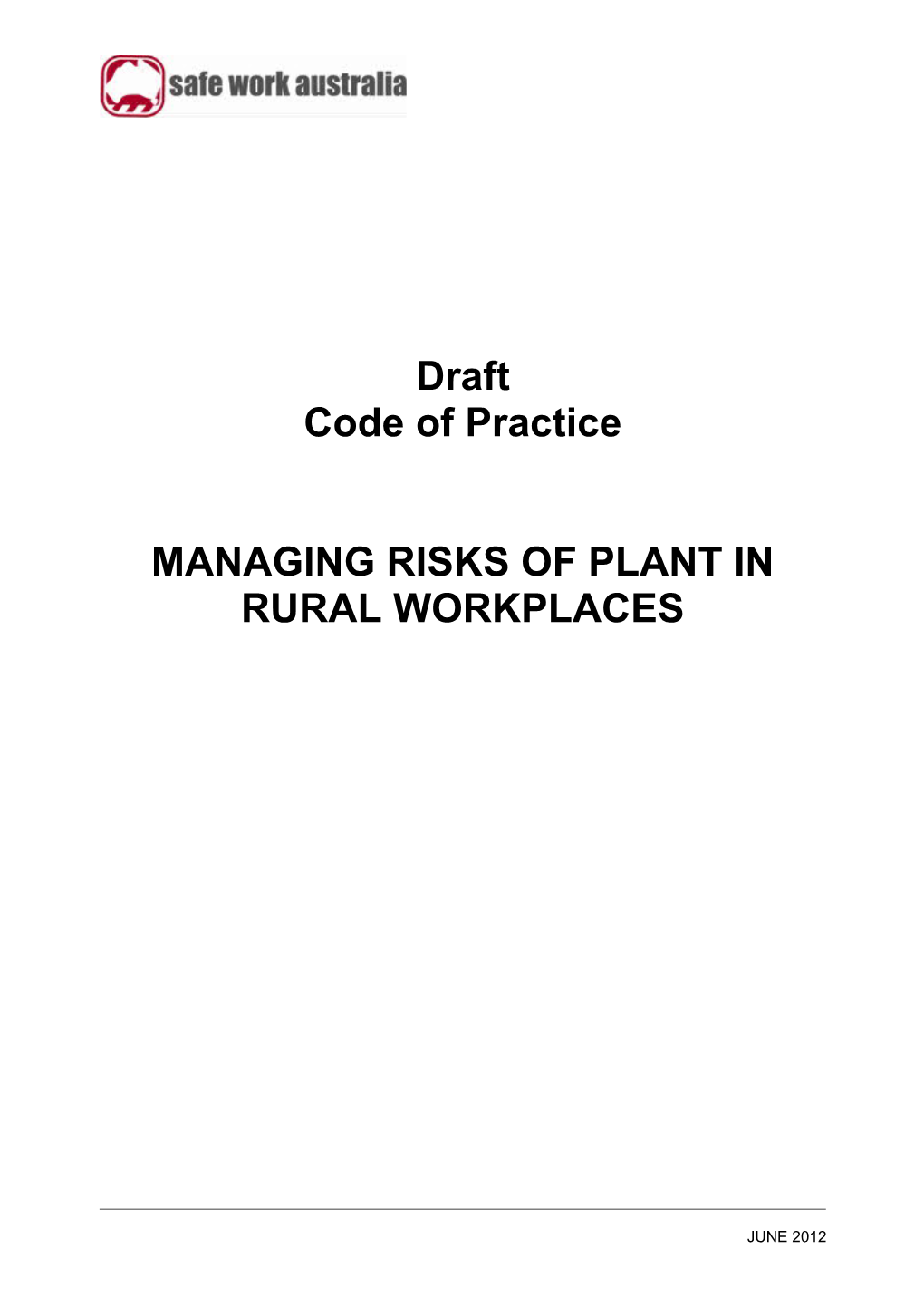 Managing Risks of Plant in Rural Workplaces