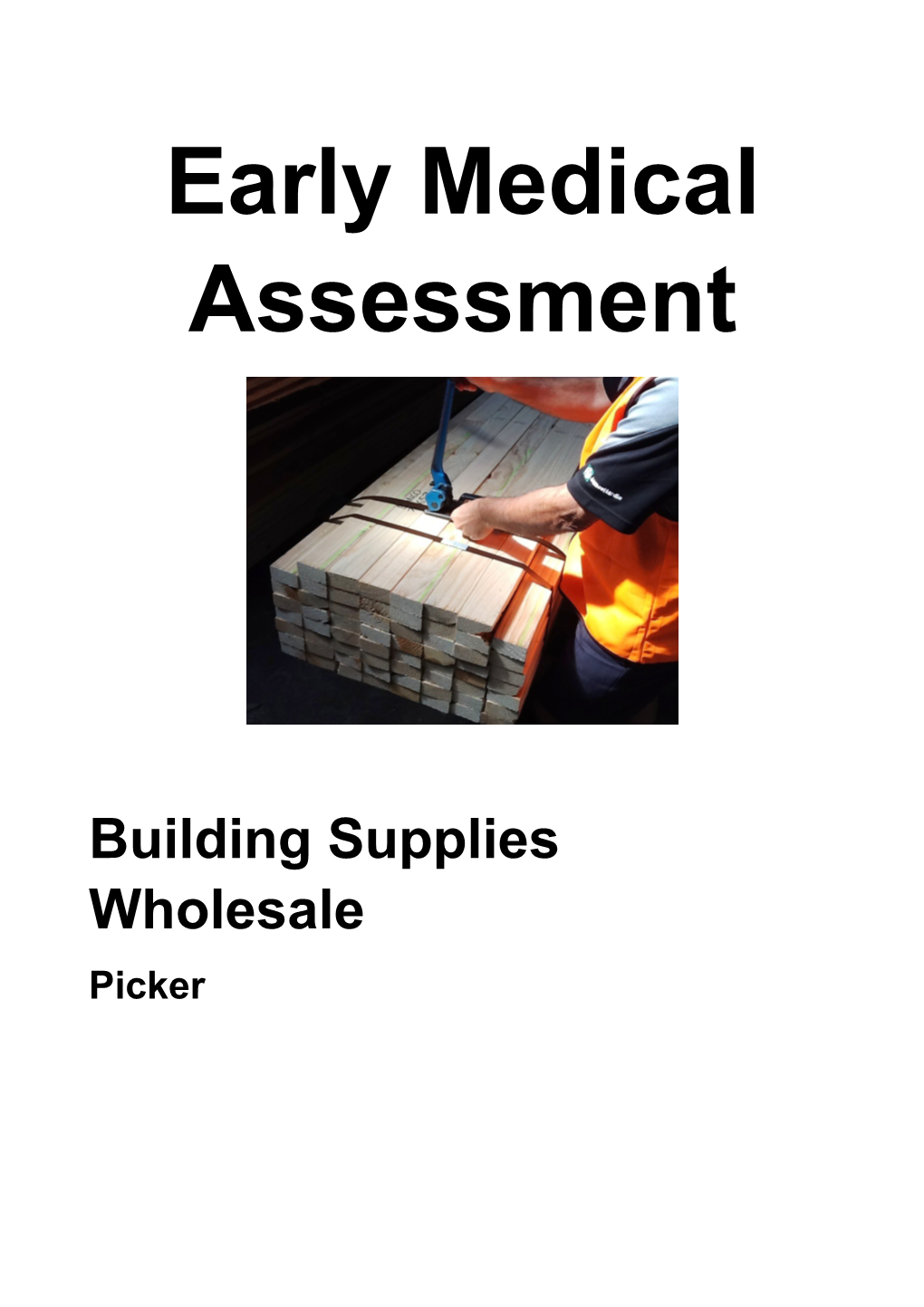 Building Supplies Wholesale - Picker Packer