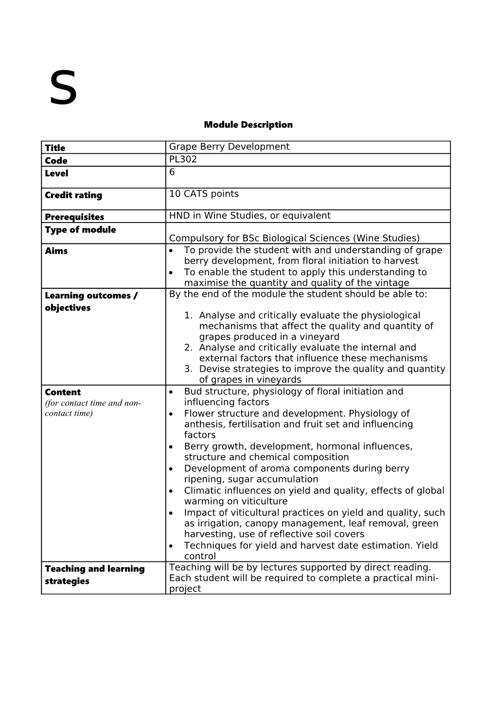 PDAS Module Template