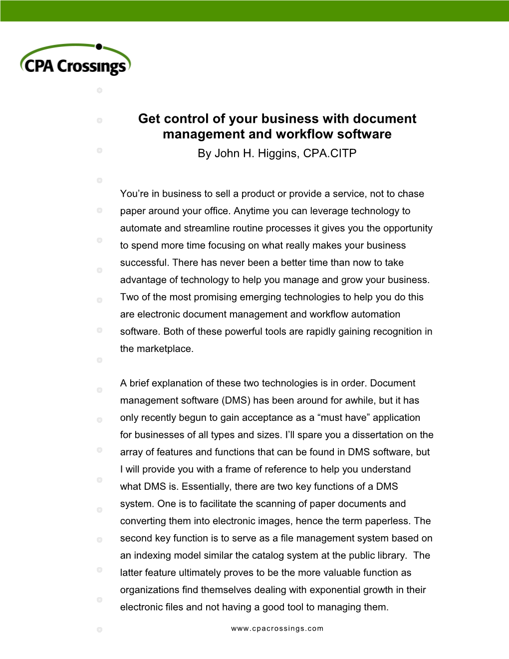 Get Control of Your Business with Document Management and Workflow Software