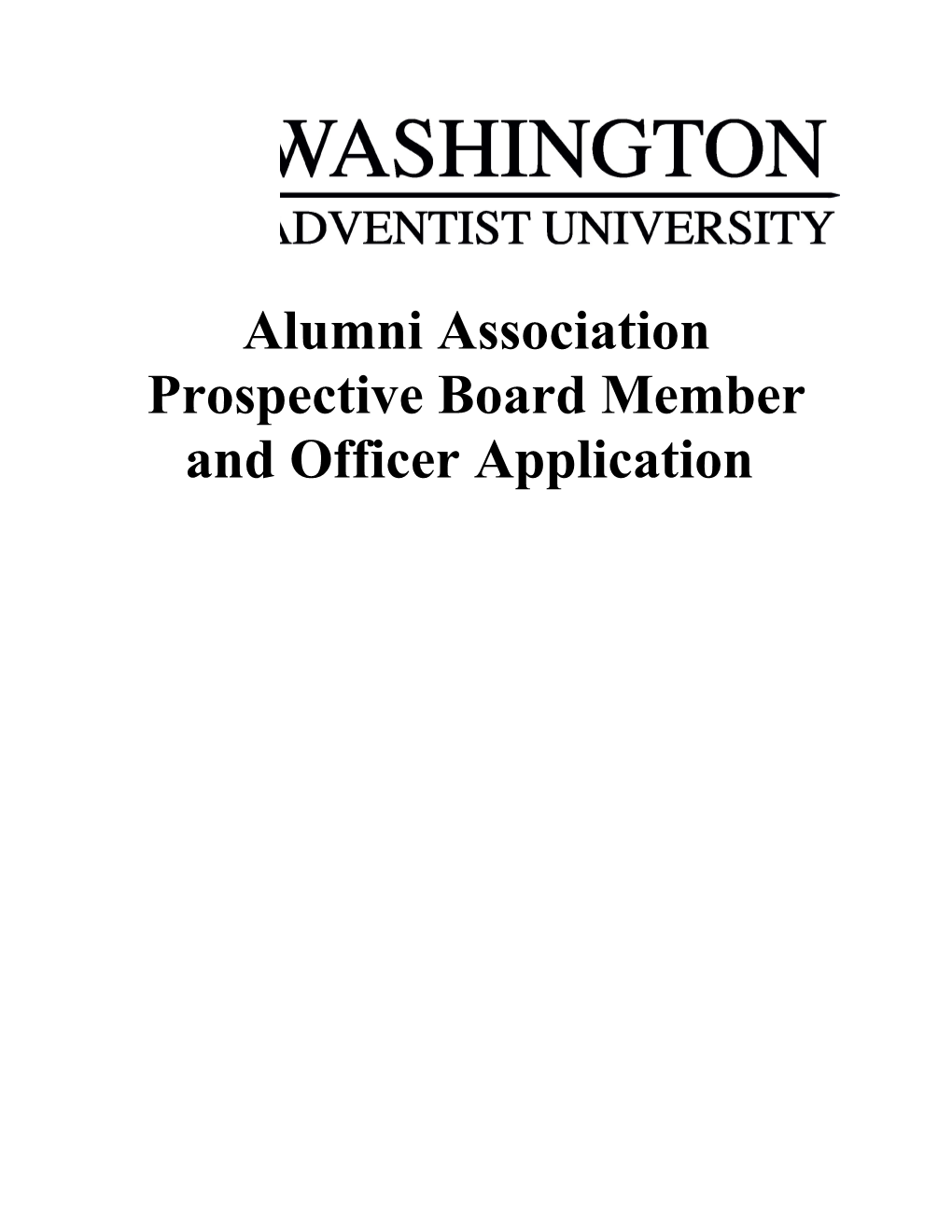 The Alumni Association Board of Directors