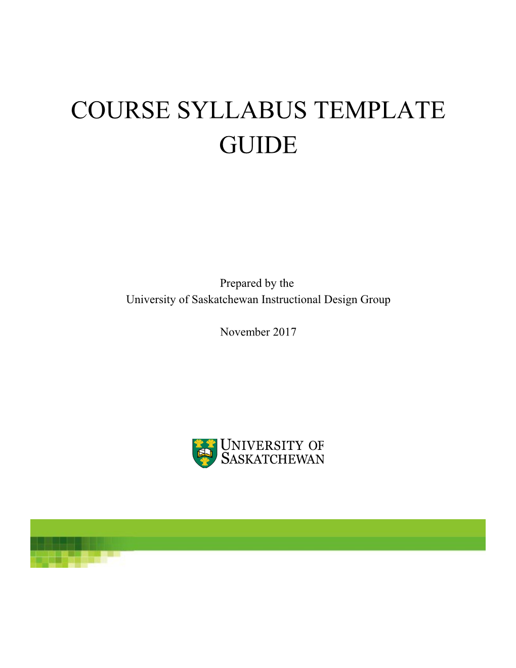 Course Syllabus Template Guide