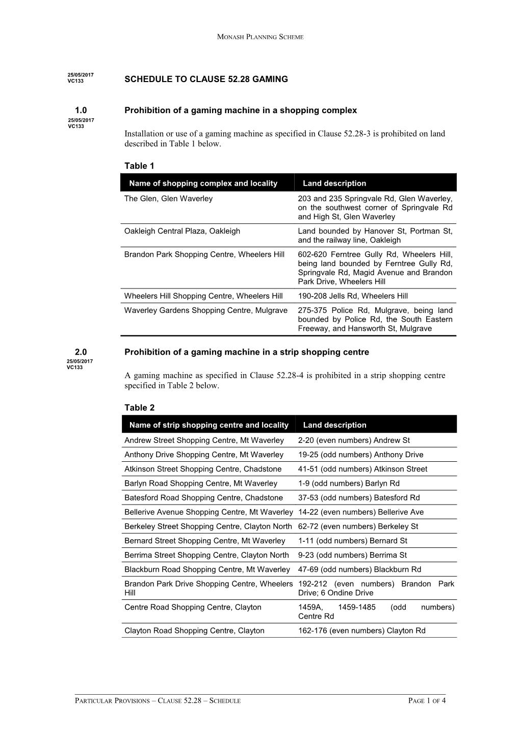 1.0Prohibition of a Gaming Machine in a Shopping Complex