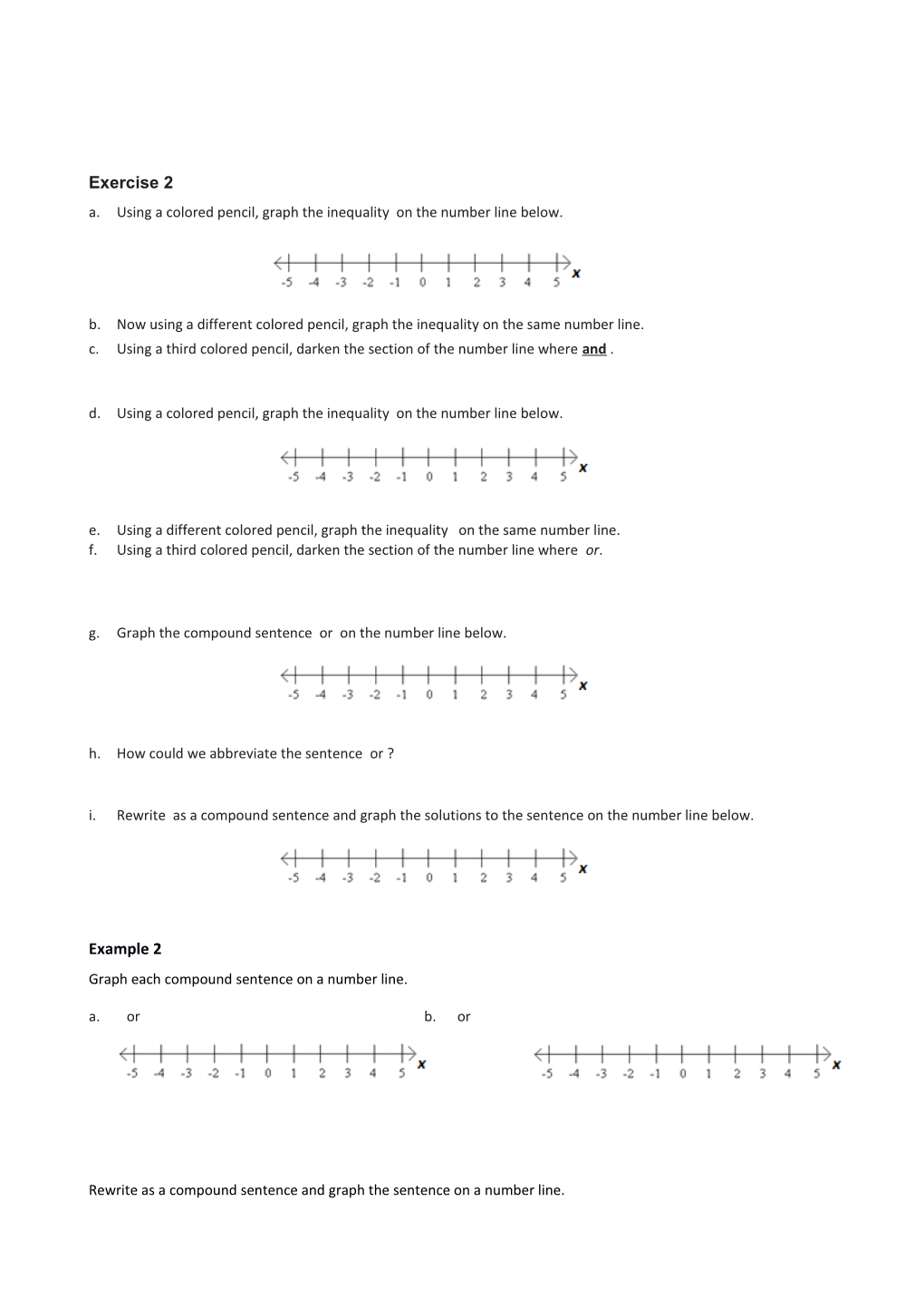 Lesson 15: Solution Sets of Two Or More Equations (Or Inequalities) Joined by and Or Or