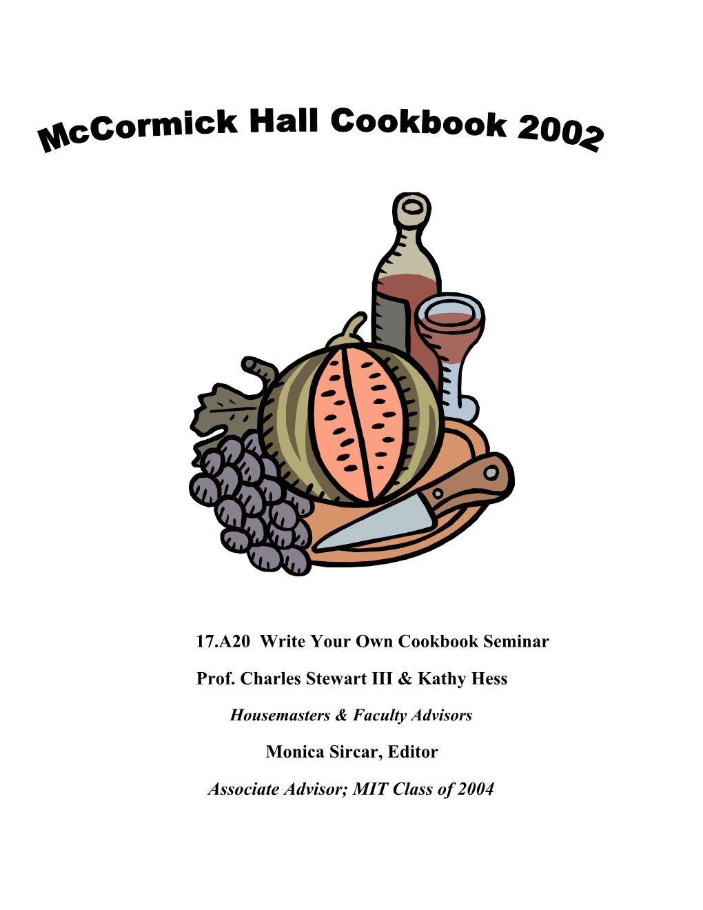 17.A20 Write Your Own Cookbook Seminar