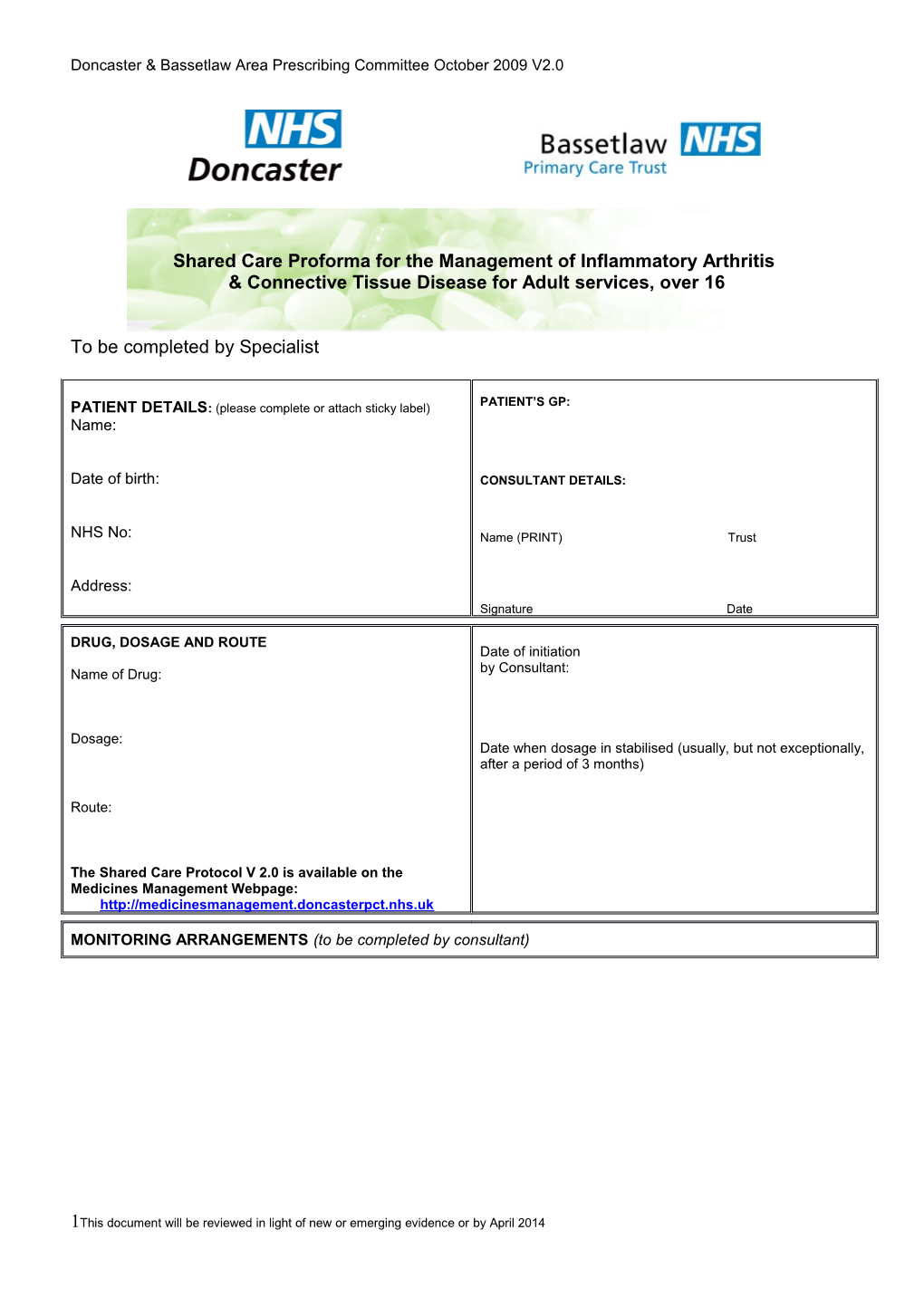 Doncaster Area Prescribing Committee s1