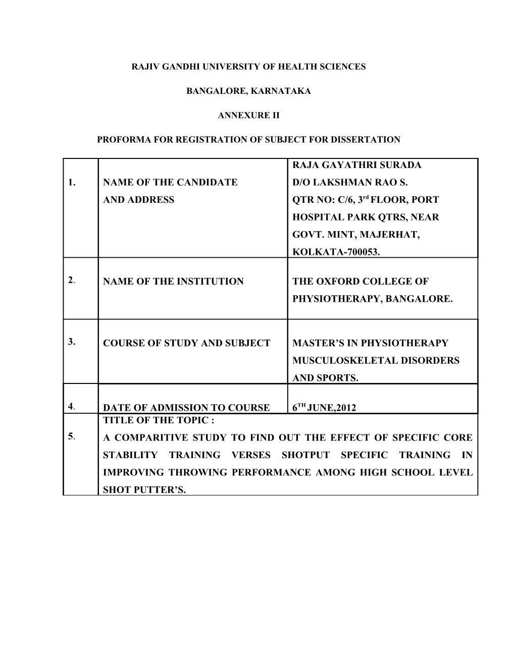 Rajiv Gandhi University of Health Sciences s116