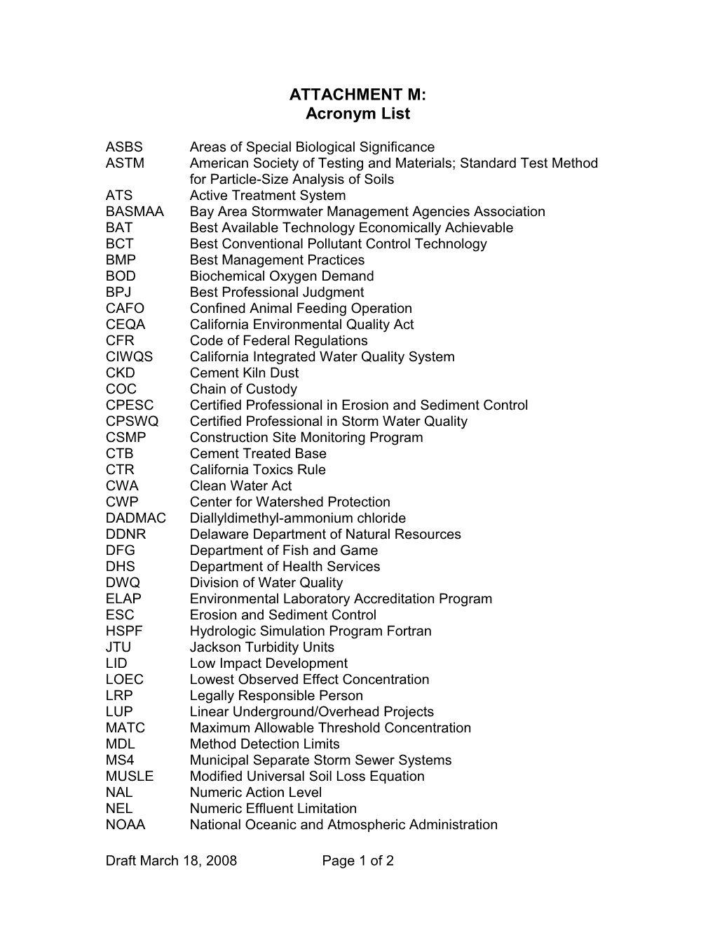 ASBS Areas of Special Biological Significance