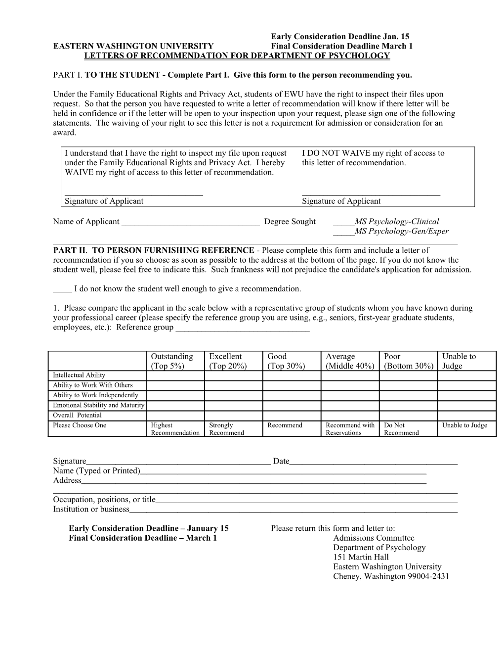 Letters of Recommendation Form s1