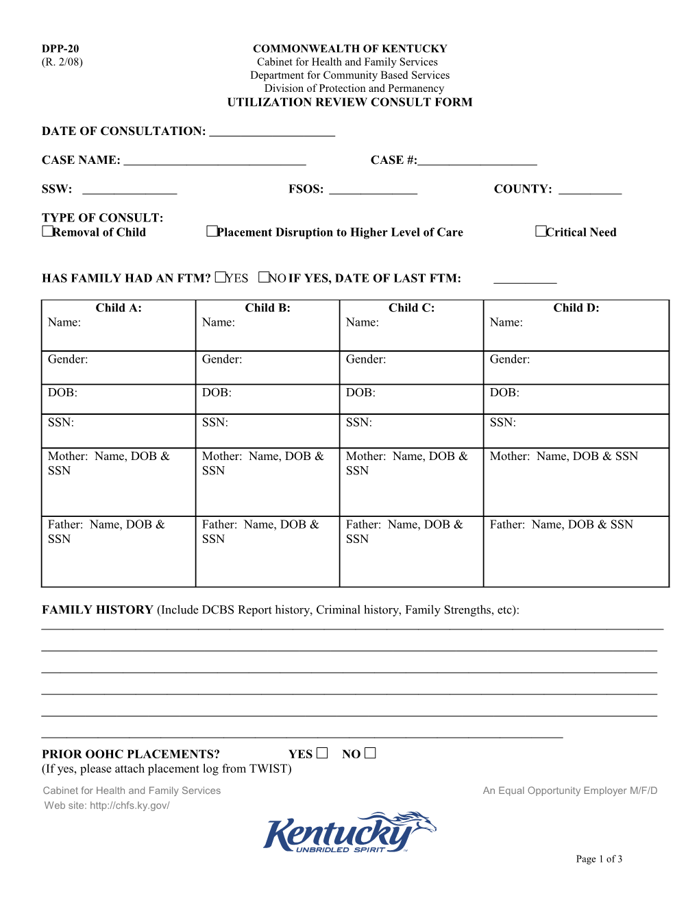 Utilization Review Consult Form