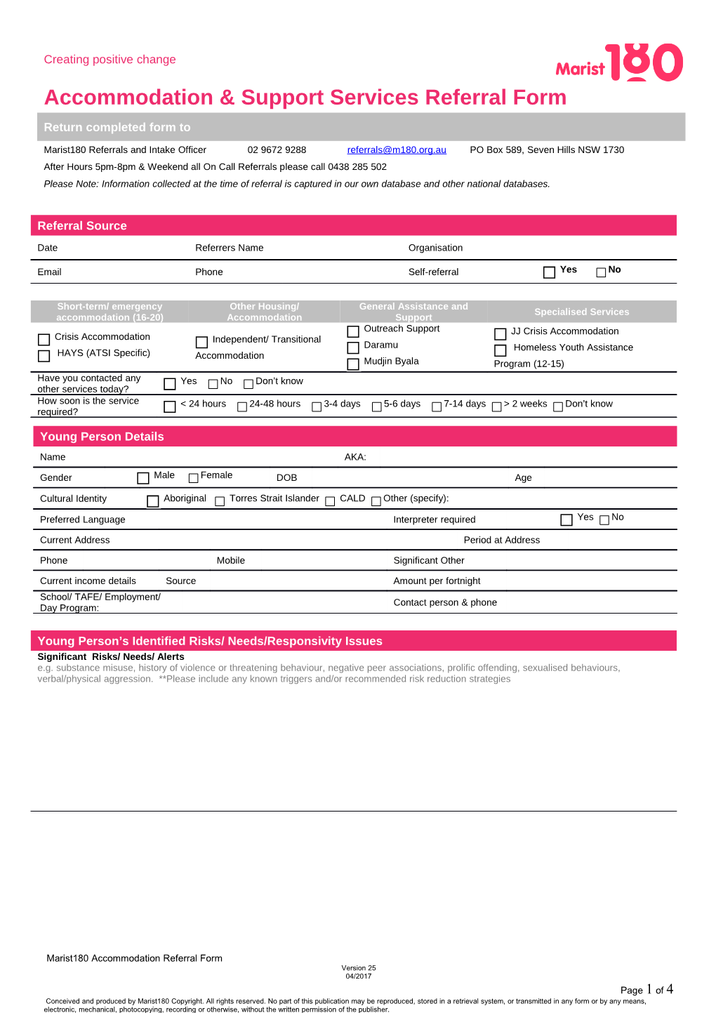Nepean Divisional Referral Form